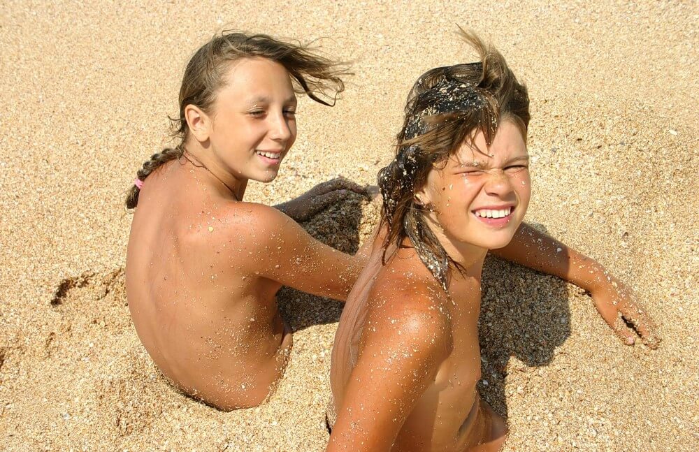 Ocean Beach Relaxing Photo Set - Freedom and harmony in the practice of nudism and the naturist movement