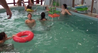 Indoor Swim Exercise 2 Full HD video - Physical freedom is important to many nudists