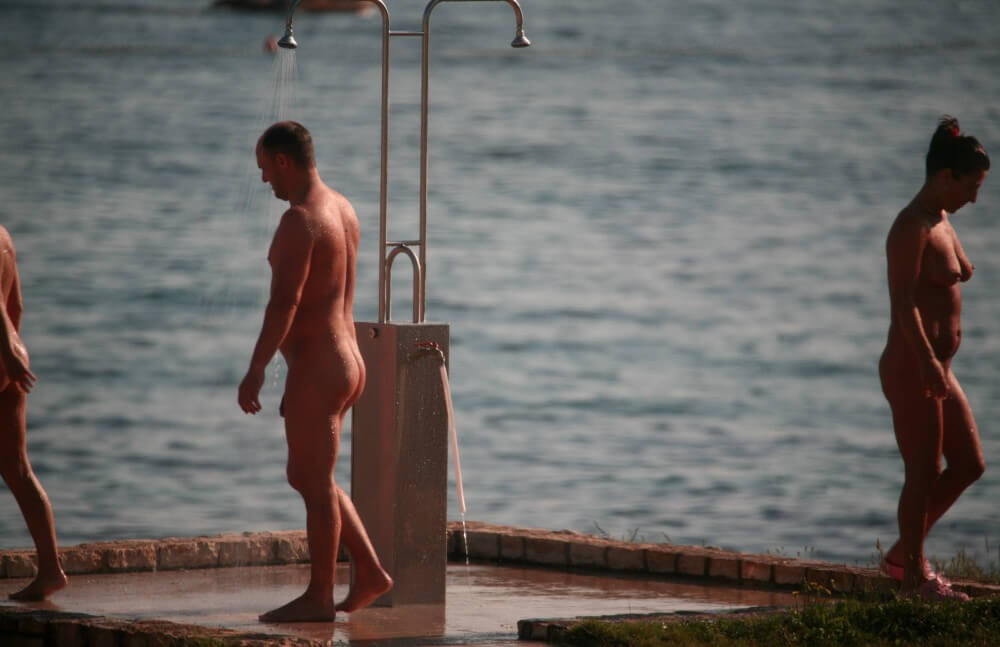Naturist Shower at Dusk pics - Nudists strive for tolerance and respect for others