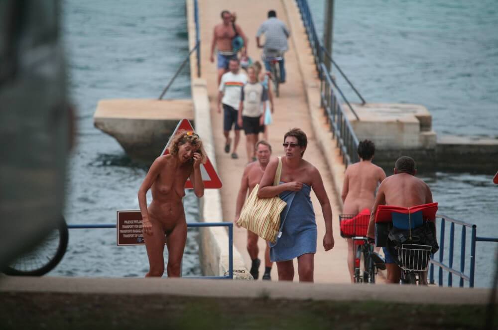 Crete FKK Bridge Crossing photos - Nudism fosters trust and mutual understanding
