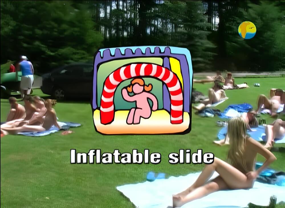 Naturist: Freedom: Inflatable Slide - Nudism is rooted in human nature