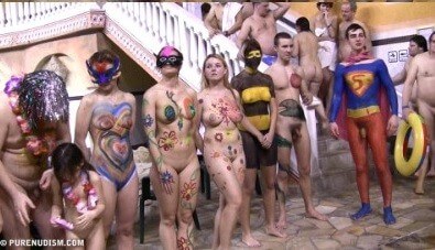 Body paint award lines Full HD - Nudism and naturism bring you closer to nature