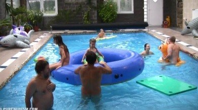 Piano pool and tennis Full HD - Naturism and nudism are a path to inner freedom